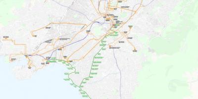 Atene filobus mappa del percorso