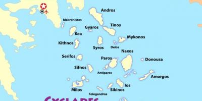 Isole greche, nei pressi di Atene la mappa