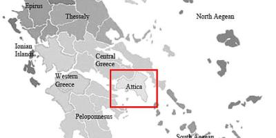 Attica, greece mappa