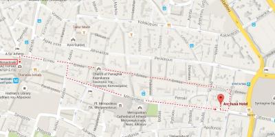 Mappa di ermou street, Atene