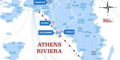 Mappa della riviera di Atene