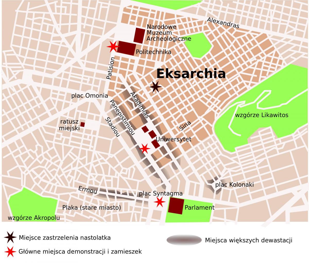 mappa di exarchia di Atene