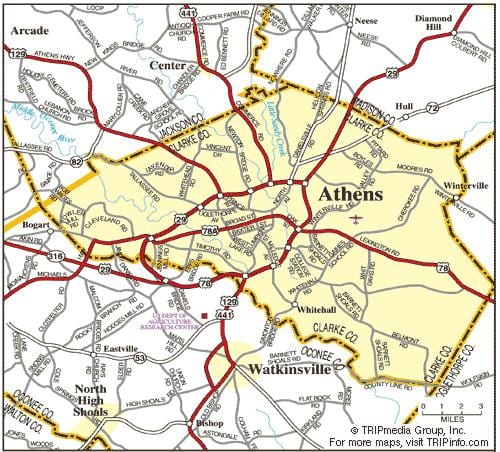 mappa di Atene strada