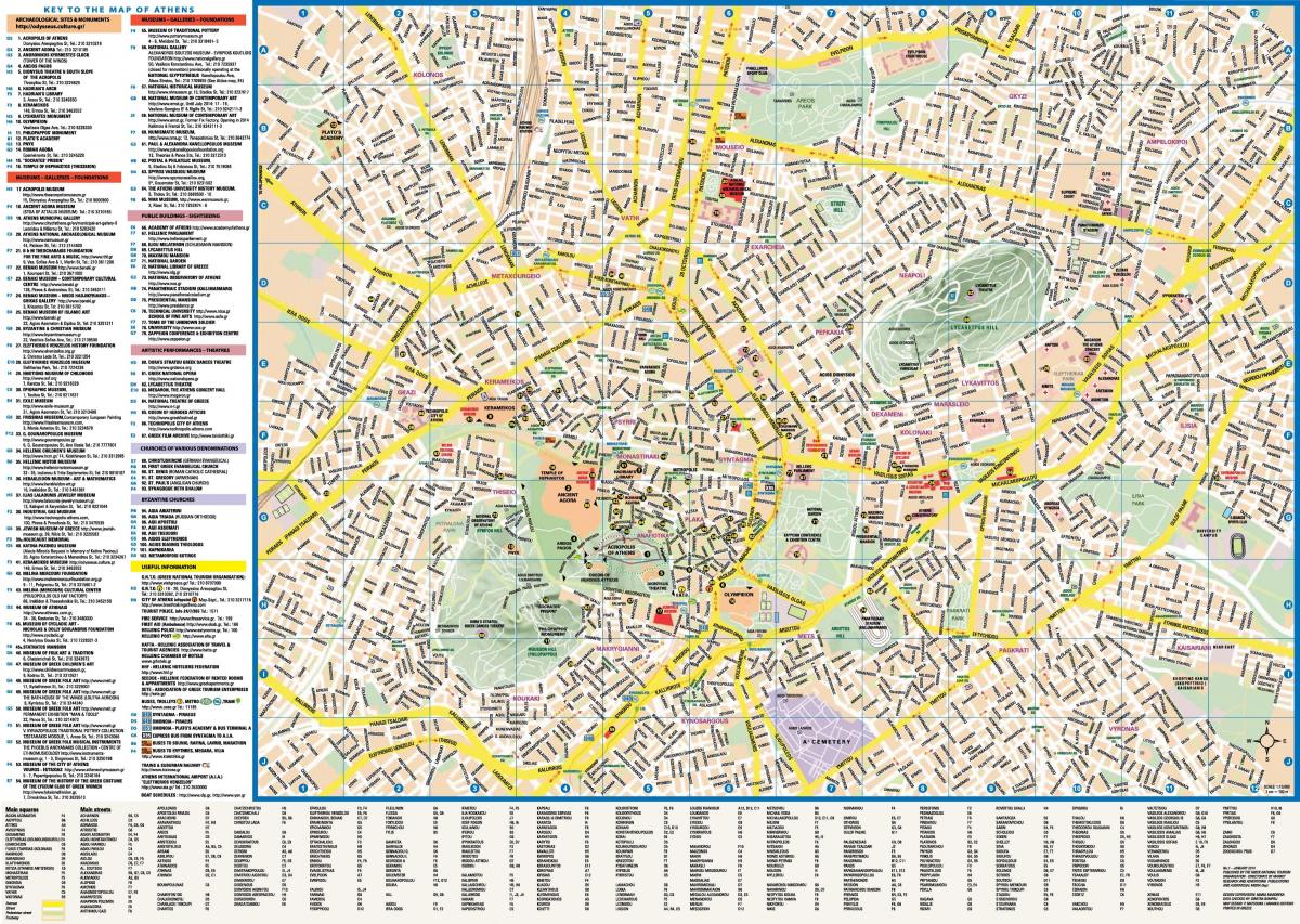 Atene grecia mappa visite turistiche